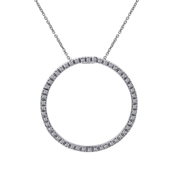 0.45 Carat Diamond Sparkling Eternity Pendant - Picture 1 of 10